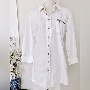 Michael Kors Button Up Tunic w/ Zipper Pocket